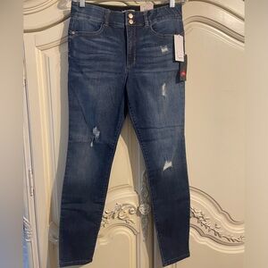 Candie's Blue Skinny Jeans with Distressed Details